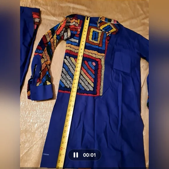African Traditional, Casual, Trendy Party Suit for Men Size Small
